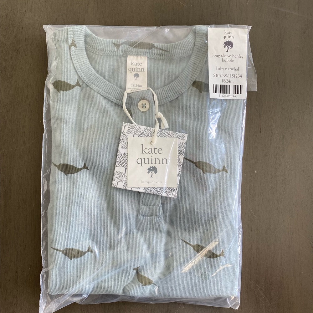 NIB Kate Quinn narwhal bubble romper 18-24m - Picture 2 of 4